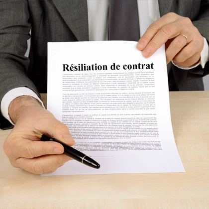 Résiliation de contrat